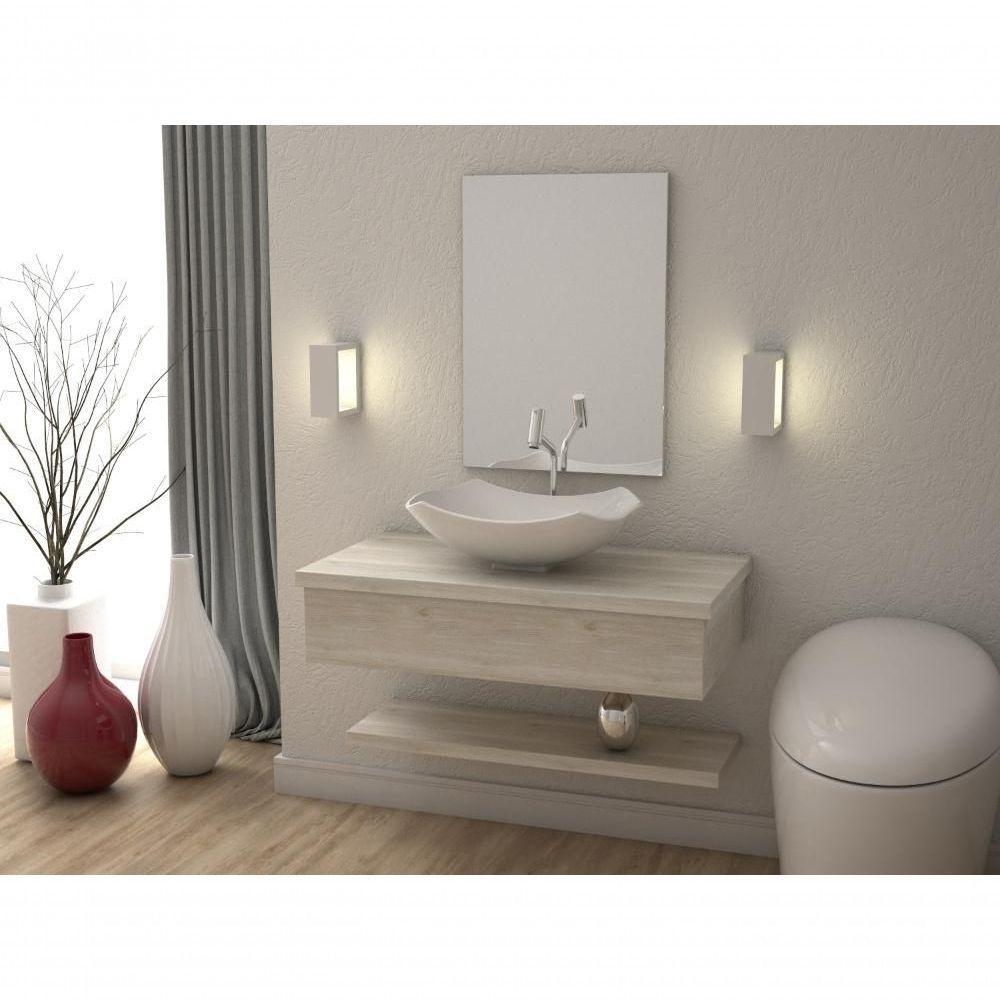 Conjunto Bancada C-cuba L42 E Prateleira Metrópole 805 Preto ônix Snow - 3