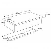 Conjunto Bancada C-cuba L42 E Prateleira Metrópole 805 Preto ônix Snow - 6