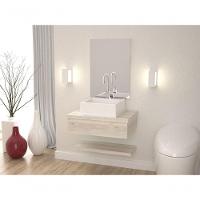 Conjunto Bancada C-cuba Q355 E Prateleira Metrópole 605 Preto ônix Snow - 3