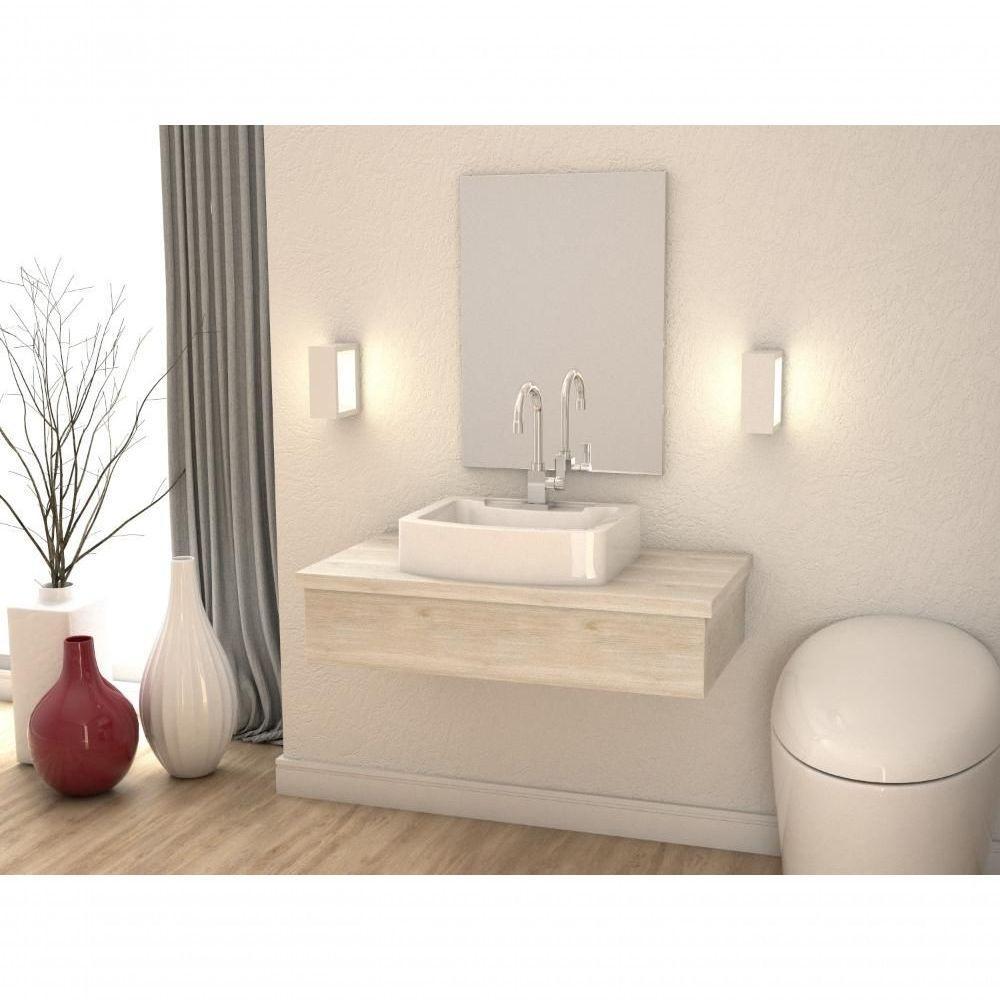 Conjunto Bancada C-cuba Aria 41 E Espelheira Metrópole 801 Preto ônix Snow - 3