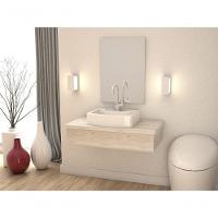 Conjunto Bancada C-cuba Aria 41 E Espelheira Metrópole 801 Preto ônix Snow - 3