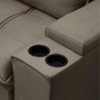 Sofá Retrátil Reclinável 3 Lugares 250Cm Moritz F05 Veludo Castor - 3