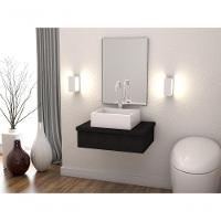 Conjunto Bancada C-cuba Q355 E Espelheira Metrópole 601 Nogal Preto ônix - 3