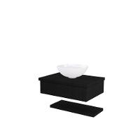 Conjunto Bancada C-cuba R35 E Prateleira Metrópole 605 Nogal Preto ônix - 1