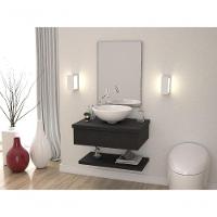 Conjunto Bancada C-cuba R35 E Prateleira Metrópole 605 Nogal Preto ônix - 3