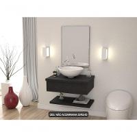 Conjunto Bancada C-cuba R35 E Prateleira Metrópole 605 Nogal Preto ônix - 5