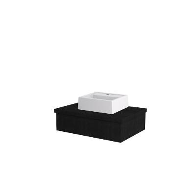 Conjunto Bancada C-cuba Q32 Metrópole 600 Nogal Preto ônix