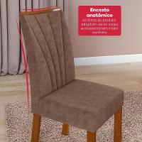 Conjunto Sala De Jantar Mesa Easy Pop 170x90cm Tampo Mdf Com 6 Cadeiras Confortcouro Morano Avelã Frassino/off White - 7