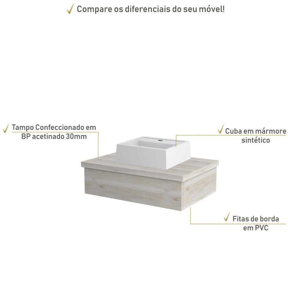 Conjunto Bancada C-cuba Q32 Metrópole 600 Preto ônix Snow - 4