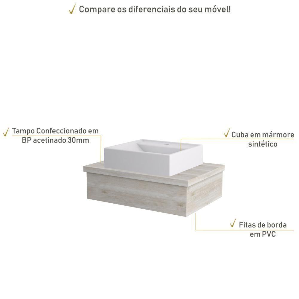 Conjunto Bancada C-cuba Q39 Metrópole 600 Preto ônix Snow - 4