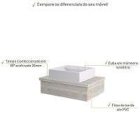 Conjunto Bancada C-cuba Q39 Metrópole 600 Preto ônix Snow