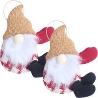 Kit 8 Pendente Boneco Gnomo Artesanal Elegante árvore Natal - 1