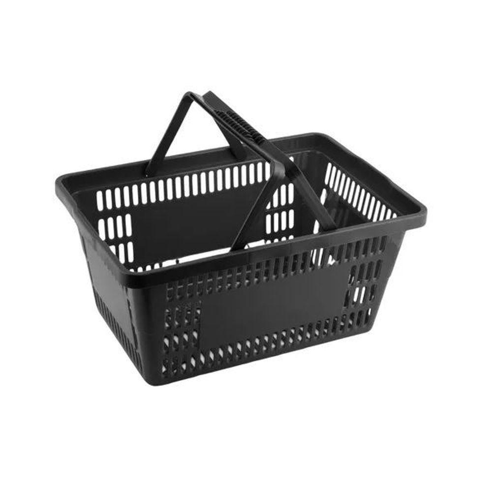 Cesta Plastica Multiuso Com Alca 16 Lt 42x29x20 Preta - 1