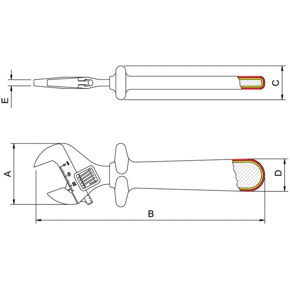 Chave Ajustável Isolada Iec 60900 8'' Tramontina Pro Tramontina - 3