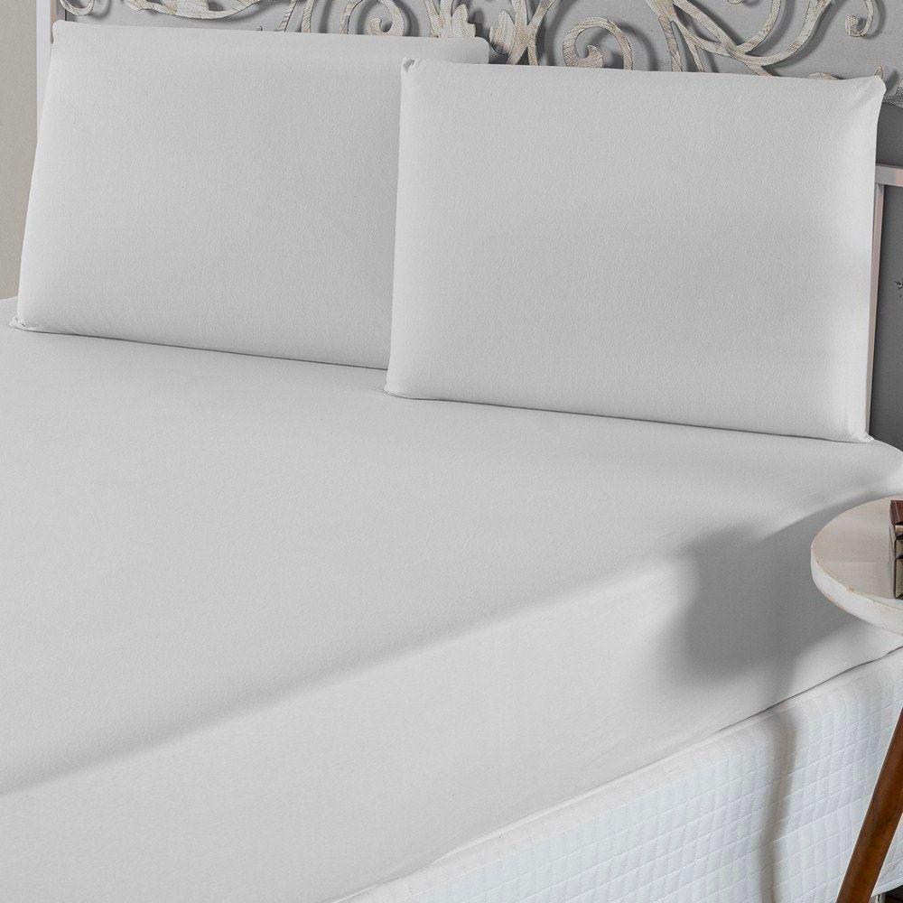 Jogo De Lençol King Malha 100% Algodão 3 Peças - Branco - 1