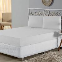 Jogo De Lençol King Malha 100% Algodão 3 Peças - Branco - 2