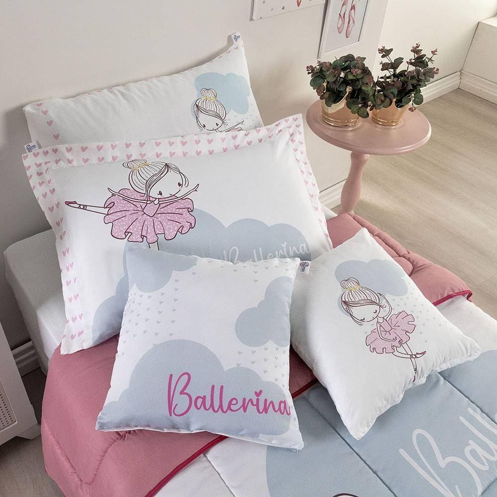 Edredom Solteiro Hipercal 400 Fios Juvenil Estampado 5 Peças - Ballerina - 3