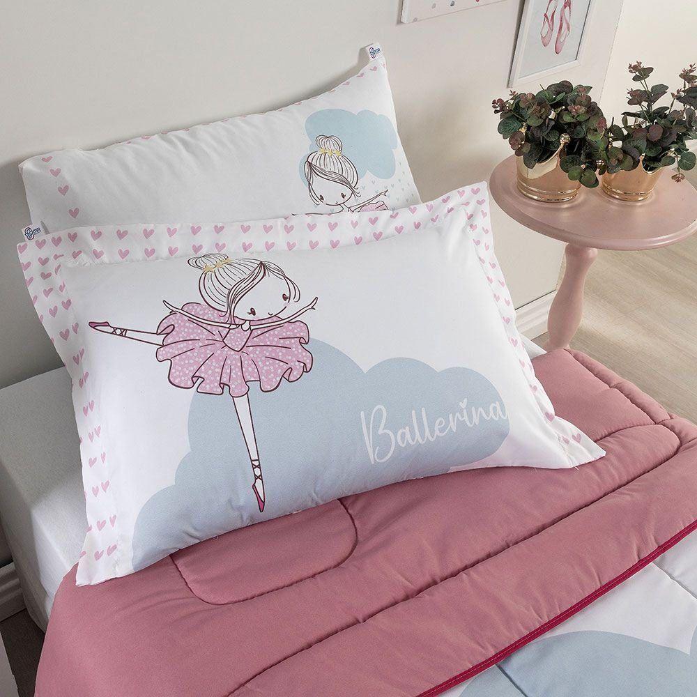Edredom Solteiro Hipercal 400 Fios Juvenil Estampado 5 Peças - Ballerina - 6