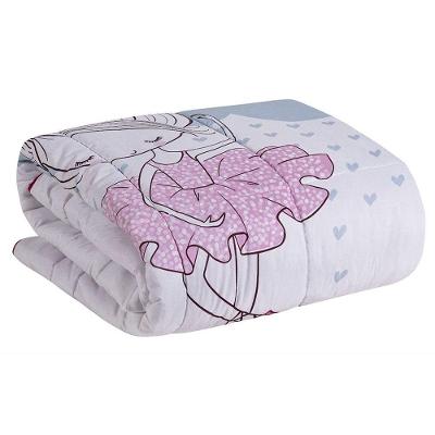 Edredom Solteiro Hipercal 400 Fios Juvenil Estampado 5 Peças - Ballerina
