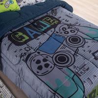 Edredom Solteiro Hipercal 400 Fios Juvenil Estampado 5 Peças - Game - 6