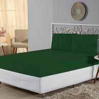 Jogo De Lençol King Malha 100% Algodão 3 Peças - Verde Bandeira - 2