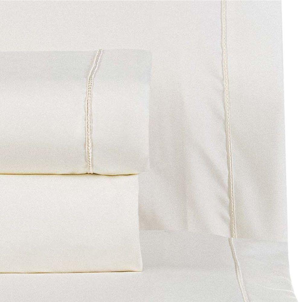 Jogo De Lençol King Top Line 180 Fios 4 Peças - Marfim - 2