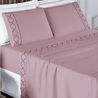 Jogo De Lençol King Infinity Bordado Micropercal 300 Fios 4 Peças - Uva - 1