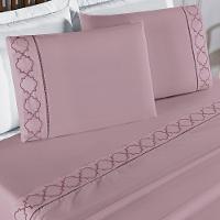 Jogo De Lençol King Infinity Bordado Micropercal 300 Fios 4 Peças - Uva - 2