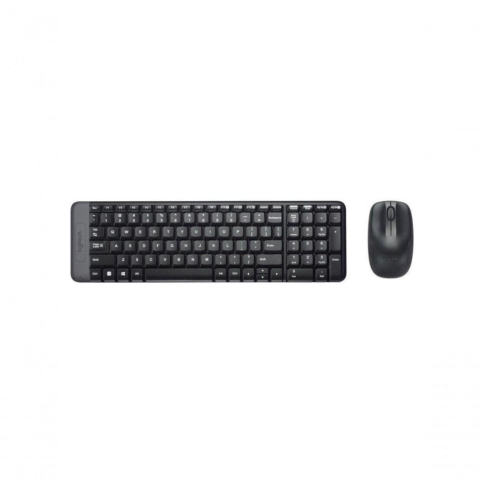 Combo Teclado E Mouse Wireless Logitech Mk220 Usb Preto... - 2