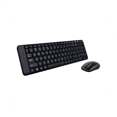 Combo Teclado E Mouse Wireless Logitech Mk220 Usb Preto...