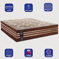 Colchão King Com Espuma Látex 193x203x38 Robust Gel 220 Caramelo Cama Inbox - 3