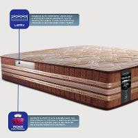 Cama Box Casal Colchão + Box 138x188x76 Com Espuma Látex Robust Gel 220 Caramelo Cama Inbox - 6
