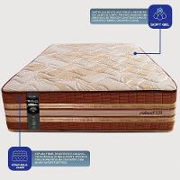 Cama Box King Colchão + Box 193x203x76 Com Espuma Látex Robust Gel 220 Caramelo Cama Inbox - 5