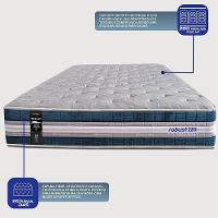 Cama Box King Colchão + Box 193x203x70 Com Molas Ensacadas Robust 220 Azul Cama Inbox - 5