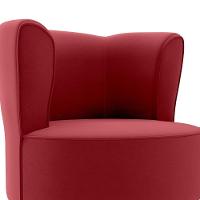 Poltrona Decorativa Pes Palito Savana Veludo Milani Store Vermelho - 6