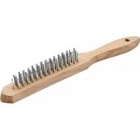 Escova Manual Aco 3 Fil Cabo Madeira Vonder - 1