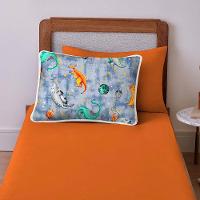 Jogo De Lençol Alegria Solteiro 2 Peças Infantil Estampado Malha 100% Algodão - Dino Space - 1