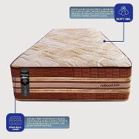 Colchão Solteiro Com Espuma Látex 88x188x38 Robust Gel 220 Caramelo Cama Inbox - 5