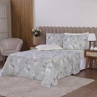 Jogo De Lençol Beatriz King 4 Peças Percal 180 Fios 100% Algodão Ponto Palito - Palha Borboleta - 1