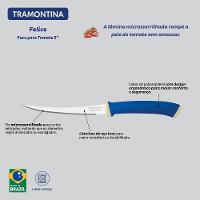Conjunto De Facas Tomate Tramontina Felice Lâminas De Aço Inox 2 Peças Azul Tramontina