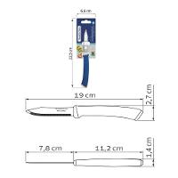 Faca Legumes Frutas Tramontina Felice Lâmina Inox Fio Microsserrilhado Cabo Polipropileno Azul 3 Tramontina