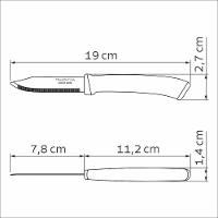 Faca Legumes Frutas Tramontina Felice Lâmina Inox Fio Microsserrilhado Cabo Polipropileno Azul 3 Tramontina - 5
