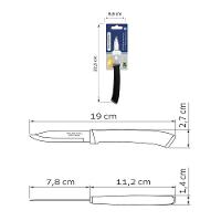 Faca Para Legumes E Frutas Tramontina Felice Lamina De Aco Inox E Cabo Polipropileno Preto 3 Tramontina