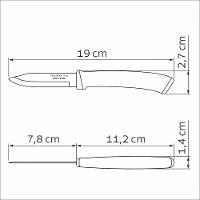 Faca Para Legumes E Frutas Tramontina Felice Lamina De Aco Inox E Cabo Polipropileno Preto 3 Tramontina - 5