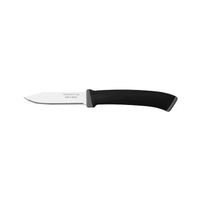 Faca Para Legumes Frutas Tramontina Felice Aço Inox Com Fio Microsserrilhado Preto 3 Polegada Tramontina