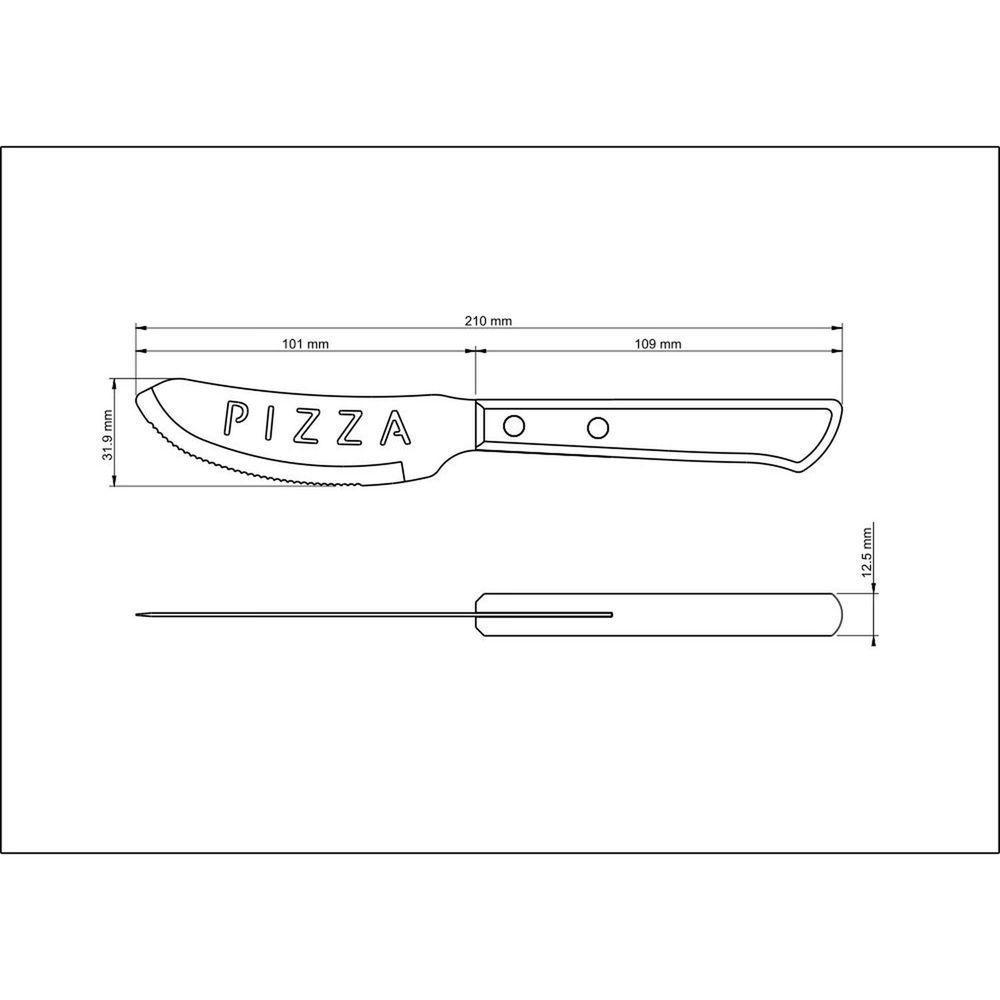 Faca Para Pizza Tramontina Com Lâmina Em Aço Inox E Cabo De Madeira Tratada Polywood Vermelho 4 Tramontina - 2