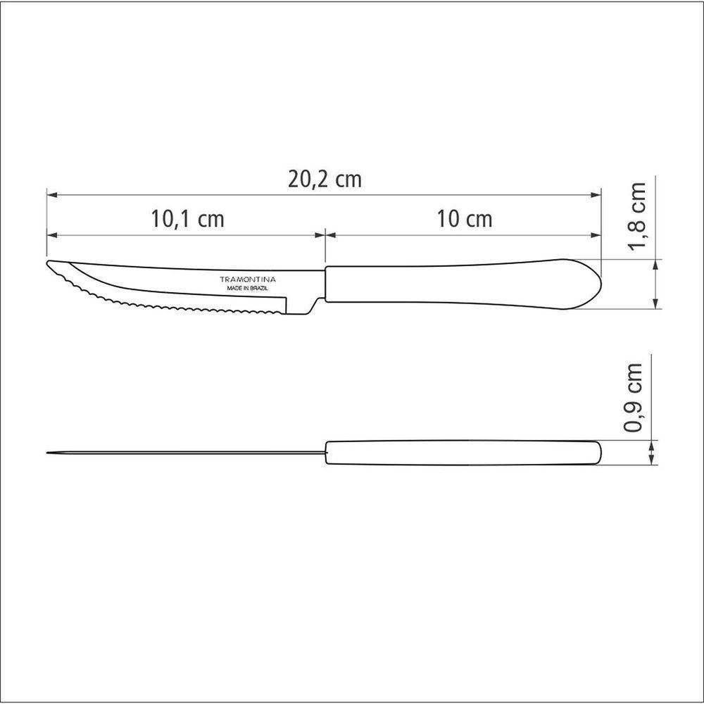 Faca Para Churrasco Tramontina Leme Com Lâmina Aço Inox E Cabo De Polipropileno Carmim 4 Tramontina - 2