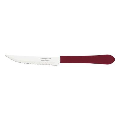 Faca Para Churrasco Tramontina Leme Com Lâmina Aço Inox E Cabo De Polipropileno Carmim 4 Tramontina