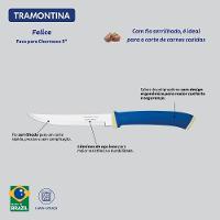 Conjunto De Facas Para Churrasco Tramontina Felice Aço Inox Azul 02 Peças Tramontina