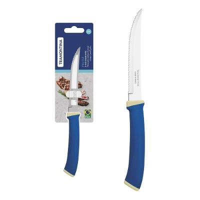 Faca Para Churrasco Tramontina Felice Com Lâmina Em Aço Inox E Cabo De Polipropileno Azul 5 Tramontina